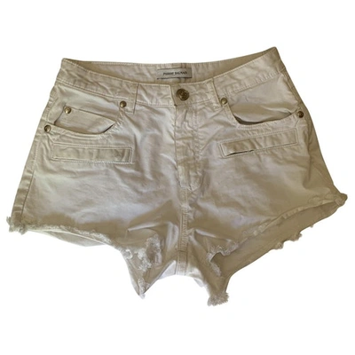 Pre-owned Pierre Balmain White Denim - Jeans Shorts