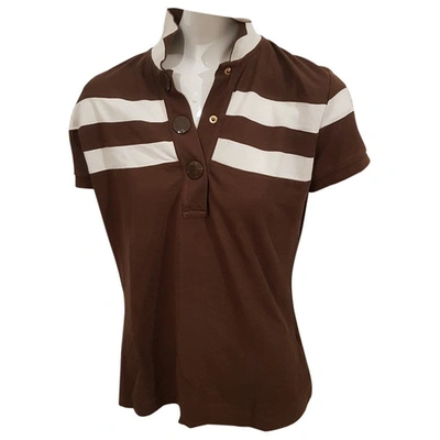 Pre-owned Moncler Brown Cotton Top