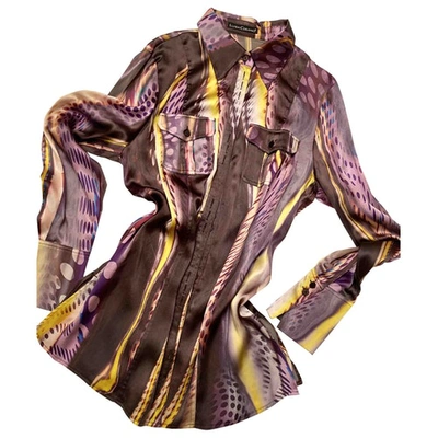 Pre-owned Luisa Cerano Silk Shirt In Purple