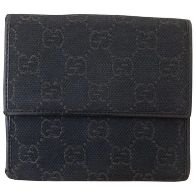 Pre-owned Gucci Cloth Wallet In Brown