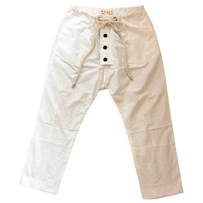 Pre-owned Marni Large Trousers In White