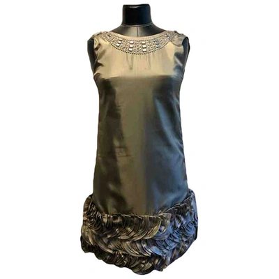 Pre-owned I Pinco Pallino Silk Mid-length Dress In Beige