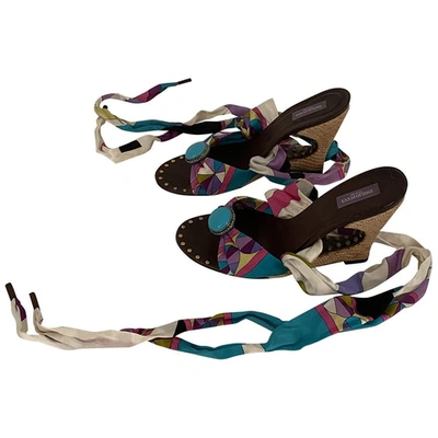 Pre-owned Emilio Pucci Cloth Heels In Multicolour