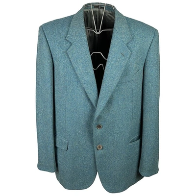 Pre-owned Valentino Wool Waistcoat In Turquoise
