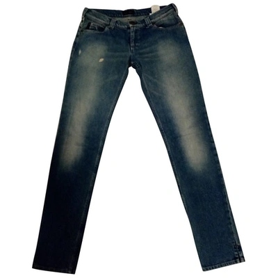 Pre-owned Armani Jeans Trousers In Blue