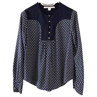 Pre-owned Diane Von Furstenberg Silk Blouse In Blue