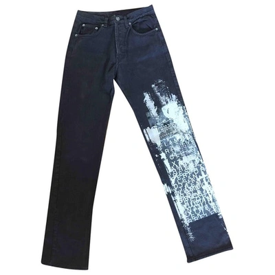 Pre-owned Iceberg Straight Jeans In Purple