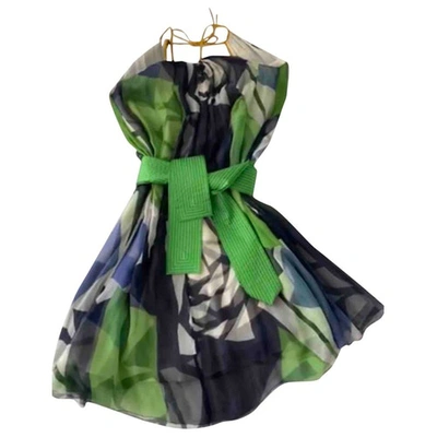 Pre-owned Catherine Malandrino Silk Mini Dress In Multicolour