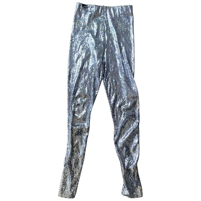 Pre-owned Philosophy Di Lorenzo Serafini Silver Polyester Trousers
