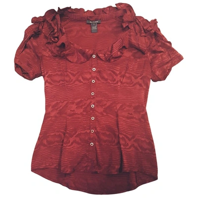 Pre-owned Zac Posen Silk Blouse In Red