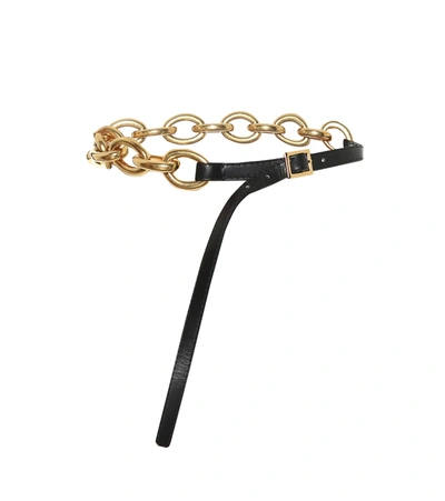 Marni Chain-link Leather Belt In Black