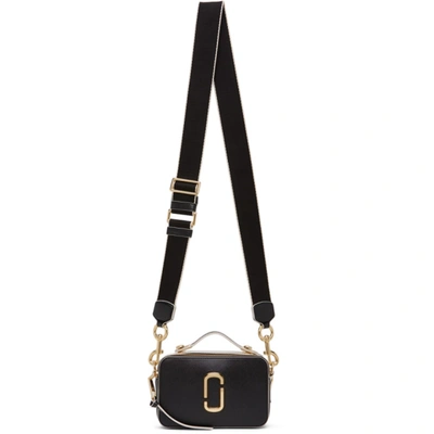 Marc Jacobs The Sure Shot Black Leather Shoulder Bag In 001