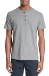 Gucci Classic Short Sleeve Henley In Grey Heather