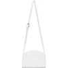 Apc Mini Demi-lune Bag In Embossed Leather In Aab White