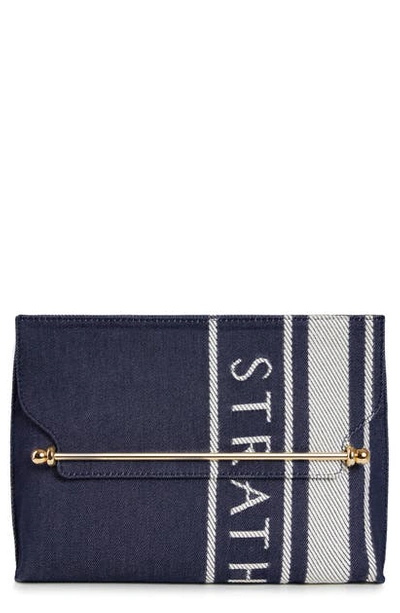 Strathberry Stylist Denim Shoulder Bag In Navy