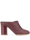 Acne Studios Women's Bathy Square-toe Leather Mules