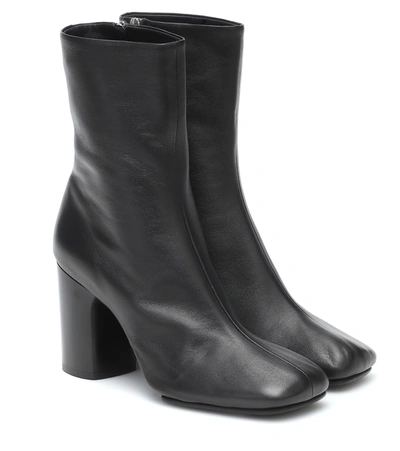Acne Studios Women's Bathy Square-toe Leather Ankle Boots In Black