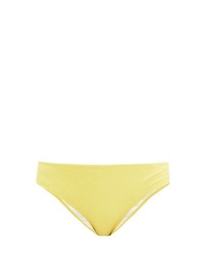 Heidi Klein Cancun Honeycomb-effect Bikini Briefs In Yellow