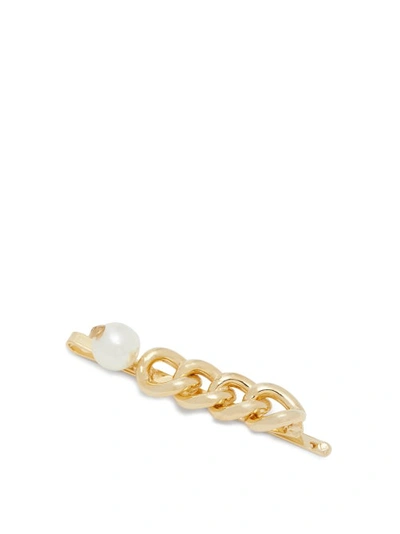 Rosantica Canasta Faux Pearl-embellished Hair Slide In Gold