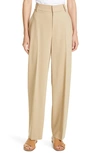 Vince Straight Leg Wool Blend Trousers In Straw