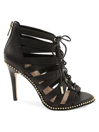 Bcbgeneration Jabia Cage Sandals In Black