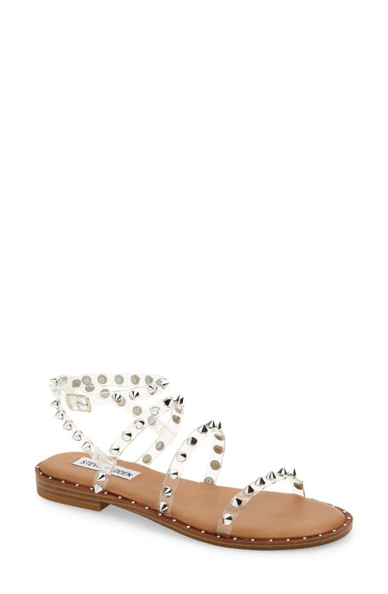 steve madden clear strap flat sandals