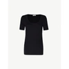 Hanro Womens Black Cotton Sensation Cotton-jersey T-shirt L