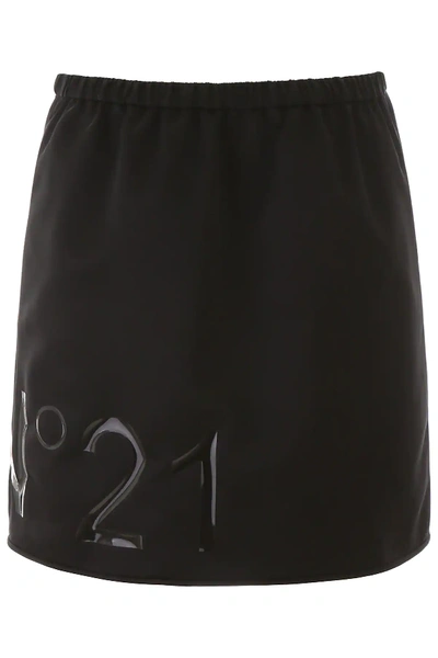 N°21 Logo Mini Skirt In Black