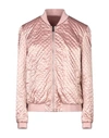 Add Bomber In Pastel Pink