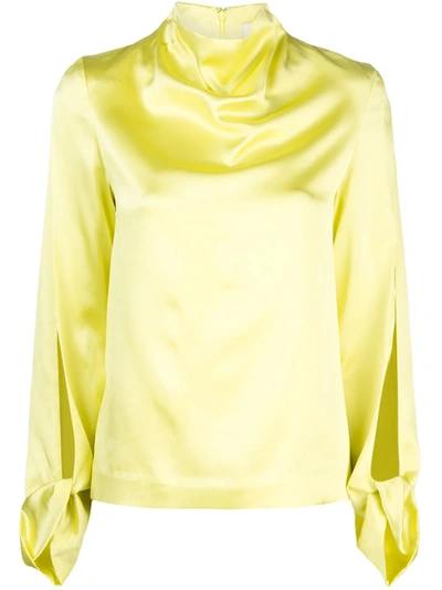 Dion Lee Turtleneck Blouse In Yellow