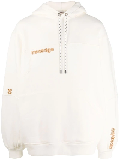 Tom Wood Oversized Embroidered-logo Hoodie In Neutrals