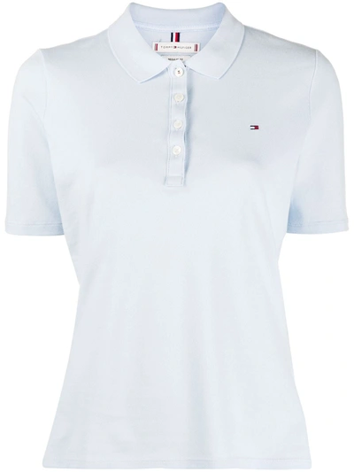 Tommy Hilfiger Embroidered Logo Polo Shirt In Blue