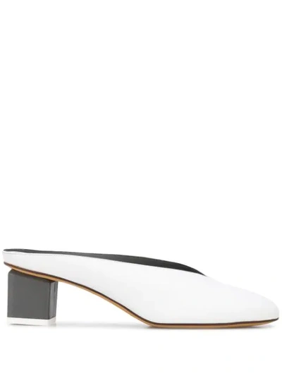 Gray Matters Slip-on Heeled Mule In White