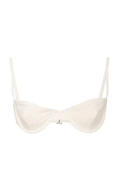 Anemone Balconette Underwire Bikini Top In White