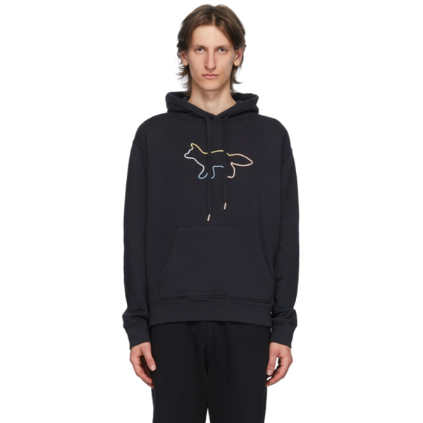 maison kitsune double fox head hoodie