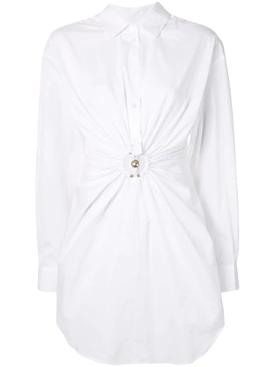 Christopher Esber Pierced Shirt Dress In White