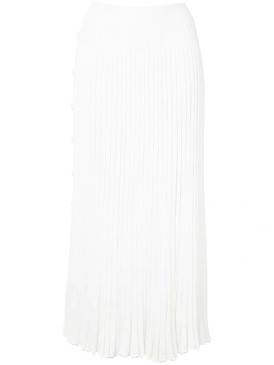 Christopher Esber Ruched Tie-front Midi Skirt In White