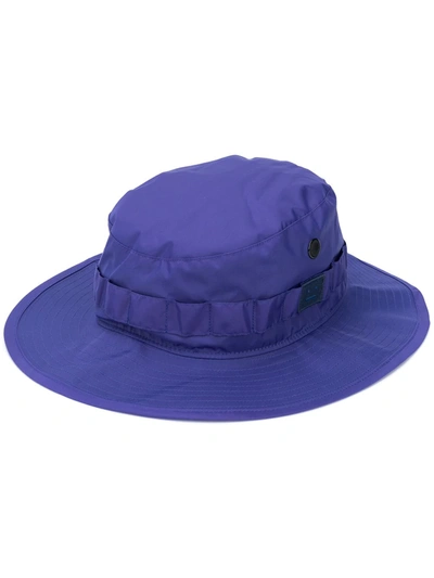 Acne Studios Logo Plaque Bucket Hat In Blue
