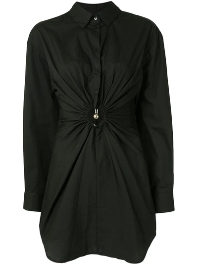 Christopher Esber Pierced Shirt Dress In Black