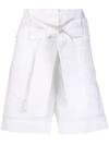 P.a.r.o.s.h Canyon Tie-waist Shorts In White