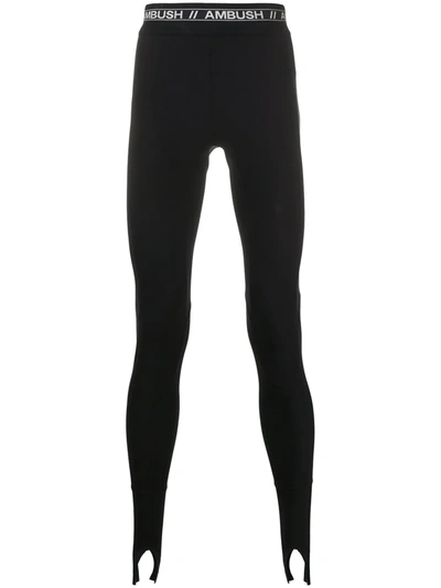 Ambush Logo-waistband Leggings In Black