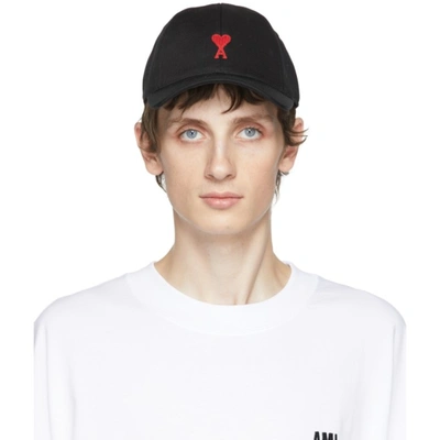 Ami Alexandre Mattiussi Ami Logo Embroidered Baseball Cap In Noir