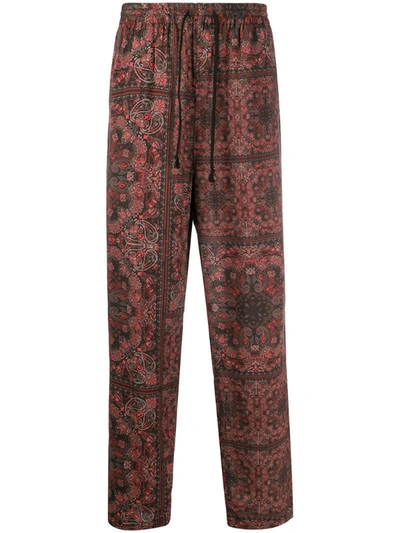 White Mountaineering Bandana-print Trousers In Red