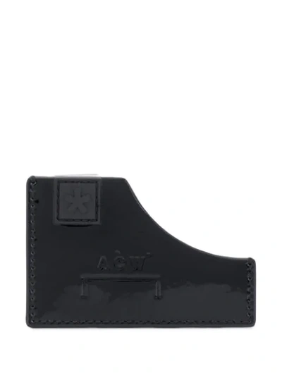 A-cold-wall* Diecut Asymmetric Embossed Logo Wallet In Black