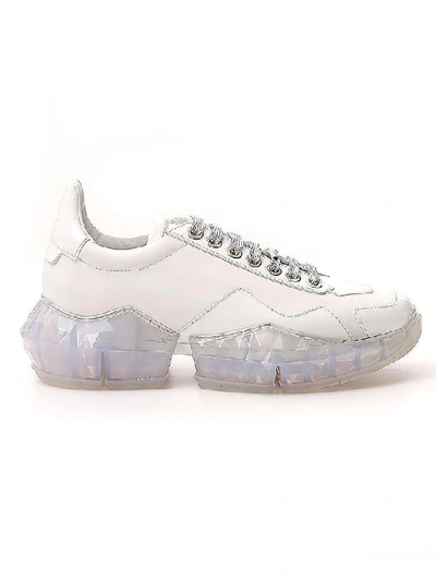 Jimmy Choo Diamond Sneakers In White (white)