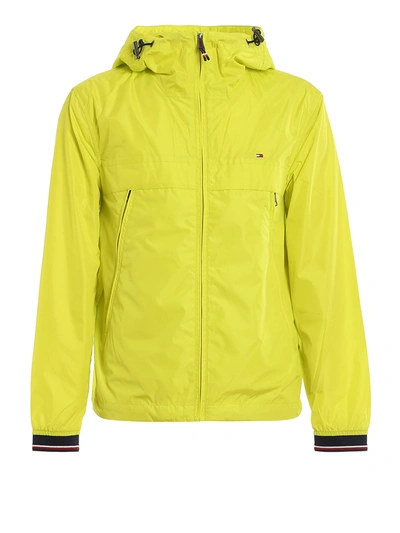 Tommy Hilfiger Water Repellent Hooded Windbreaker In Yellow