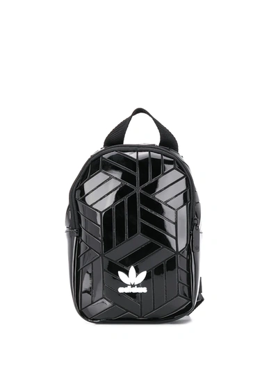 Adidas Originals Mini Faux Patent Leather Backpack In Black | ModeSens