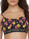 Calvin Klein Ck One Cotton Unlined Bralette Qf5727 In Sweet Rose Print