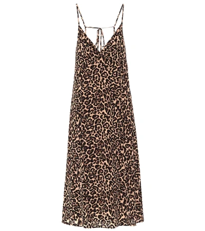 Baum Und Pferdgarten Asta Leopard-print Stretch-crepe Midi Dress