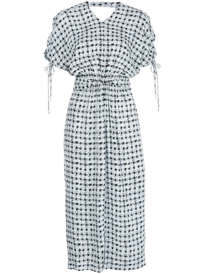 Proenza Schouler White Label Gingham Check Cut-out Dress In White